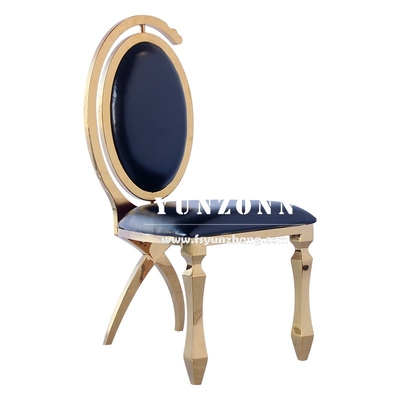 Meubles d'hôtel de luxe à Dubaï bon marché en gros or en acier inoxydable banquet chaise de mariage pour la fête d'événement