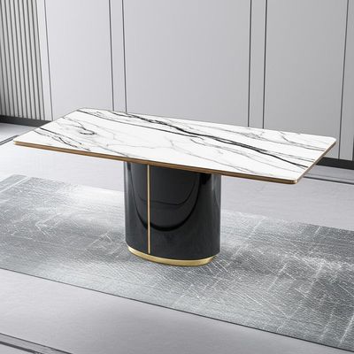 Tables de salle à manger modernes de luxe supérieures de marbre rectangulaires pour la maison et l'hôtel