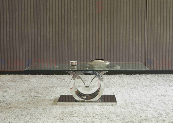 La petite table de salle à manger en verre rectangulaire moderne a placé 4 8 6 Seater en-dessous de 10000