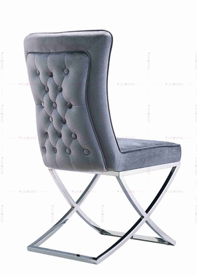 Jambes de luxe d'acier inoxydable de conception de tissu de YUNZONN dinant la chaise