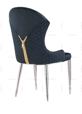Jambes de luxe d'acier inoxydable de conception de tissu de YUNZONN dinant la chaise