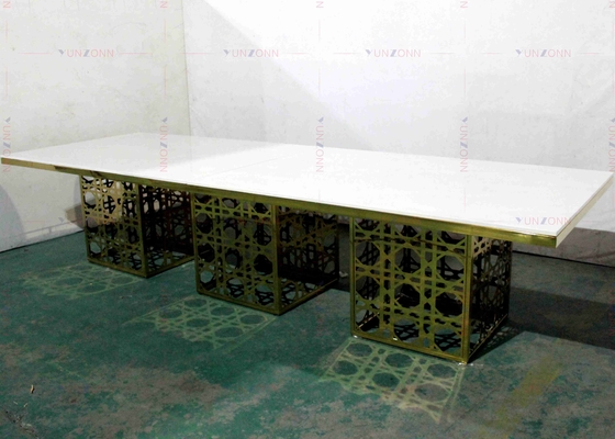 Grand OEM de forces de défense principale résistant de luxe moderne de table de salle à manger de style de banquet 4000X1200X750mm