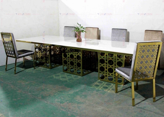 Grand OEM de forces de défense principale résistant de luxe moderne de table de salle à manger de style de banquet 4000X1200X750mm