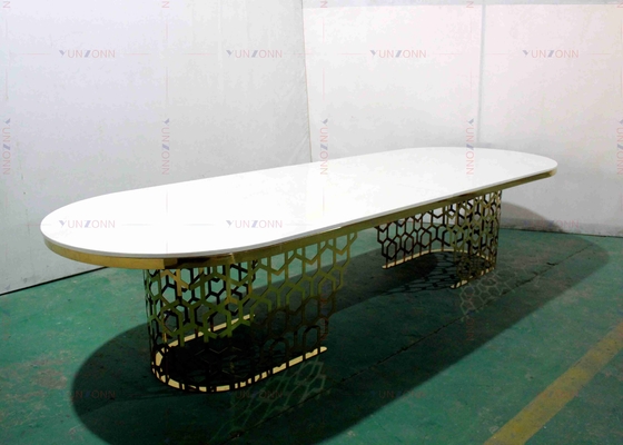 Grand OEM de forces de défense principale résistant de luxe moderne de table de salle à manger de style de banquet 4000X1200X750mm