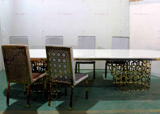 Grand OEM de forces de défense principale résistant de luxe moderne de table de salle à manger de style de banquet 4000X1200X750mm