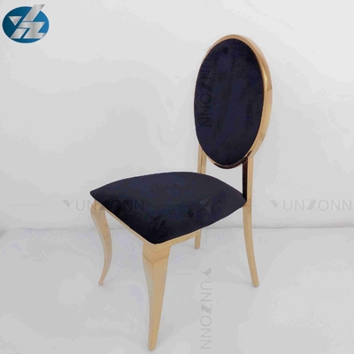 Cuisine de noir de chaise de banquet et chaises les épousant arrières uniques de diner avec la tapisserie d'ameublement de velours