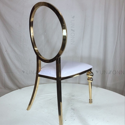 L'événement arrière acrylique préside diner les meubles de location d'or des chaises solides solubles