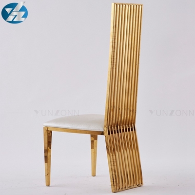 Le banquet de luxe l'épousant arrière élevé d'or de chaise préside le poids 200Kg d'acier inoxydable