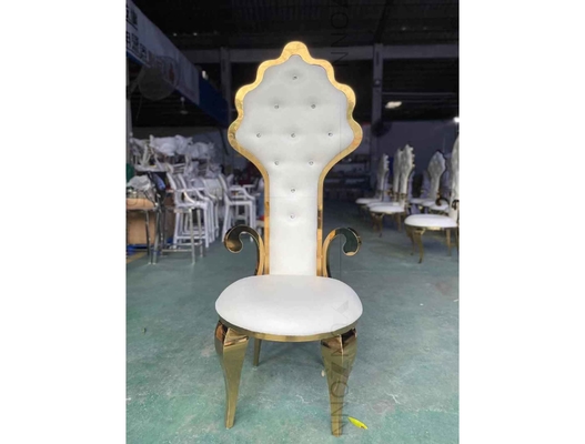 Haut acier inoxydable arrière de l'ameublement de chaise de mariage de chaise nuptiale blanche magnifique de banquet
