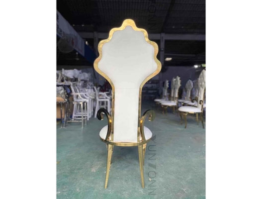 Haut acier inoxydable arrière de l'ameublement de chaise de mariage de chaise nuptiale blanche magnifique de banquet