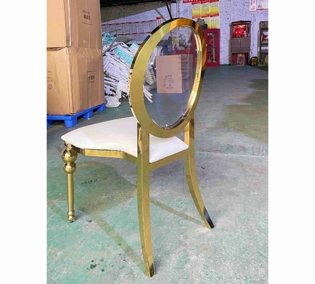 L'événement arrière acrylique préside diner les meubles de location d'or des chaises solides solubles