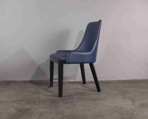 Le restaurant de luxe léger bleu-foncé a capitonné le café nordique de style d'Institut central des statistiques d'acier inoxydable de chaises de salle à manger