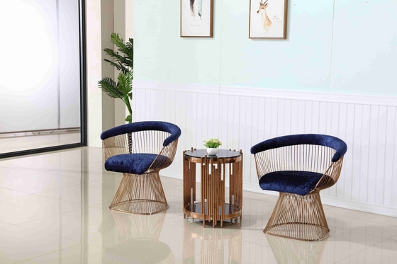 La réception d'hôtel de jardin de loisirs préside le cadre à base métallique d'acier inoxydable de salon de chaise d'accent