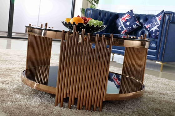 La table basse de thé d'or élégant de luxe moderne de Tableau a placé des meubles de salon
