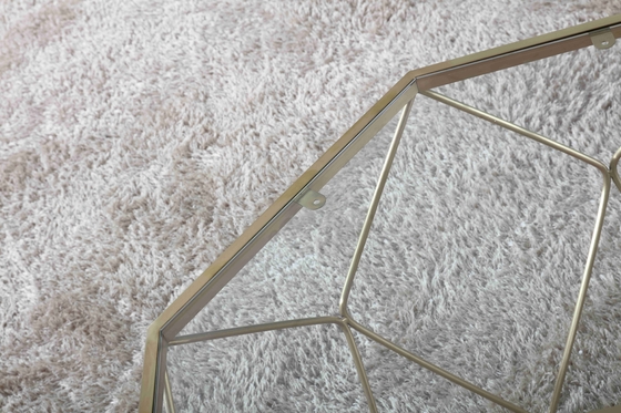Pièce de emballage vivante élégante de perle de Tableau de thé de tables basses en verre modernes d'acier inoxydable