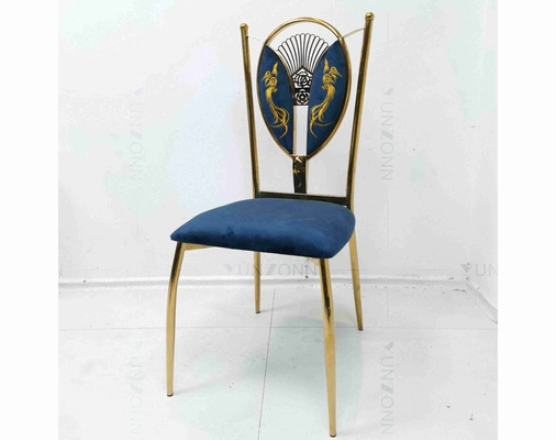 Chaises de salle à manger à dos élevé chaises de cuisine rembourrées cadre métallique étudiant