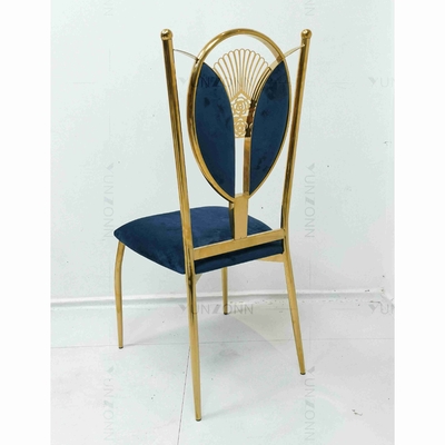 Chaises de salle à manger à dos élevé chaises de cuisine rembourrées cadre métallique étudiant