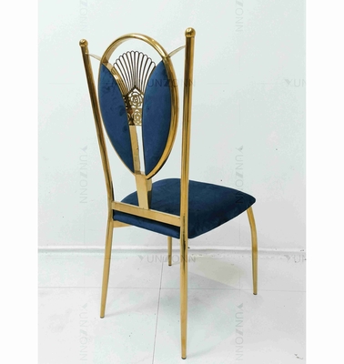 Chaises de salle à manger à dos élevé chaises de cuisine rembourrées cadre métallique étudiant