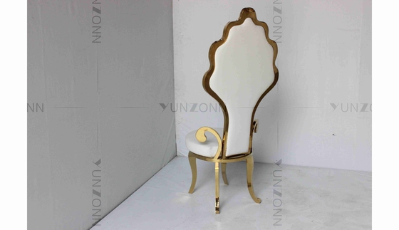 Chaise haute en or en acier inoxydable
