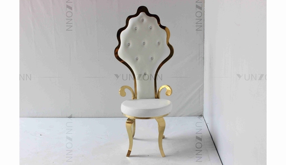 Haut acier inoxydable arrière de l'ameublement de chaise de mariage de chaise nuptiale blanche magnifique de banquet