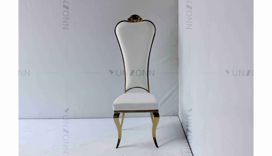Chaise haute en or en acier inoxydable