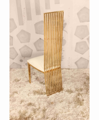 Le banquet de luxe l'épousant arrière élevé d'or de chaise préside le poids 200Kg d'acier inoxydable
