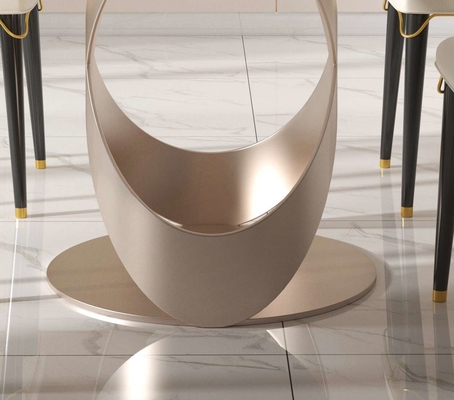 La chaise de table de salle à manger contemporaine de luxe place avec X la base inoxydable de Teel