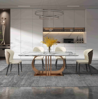 SUS meubles modernes de luxe de salle à manger de 12 de pied tables de salle à manger de lumière