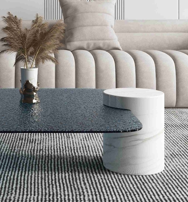 Concepteur à extrémité élevé Style de salon créatif rond de marbre de luxe léger de table basse