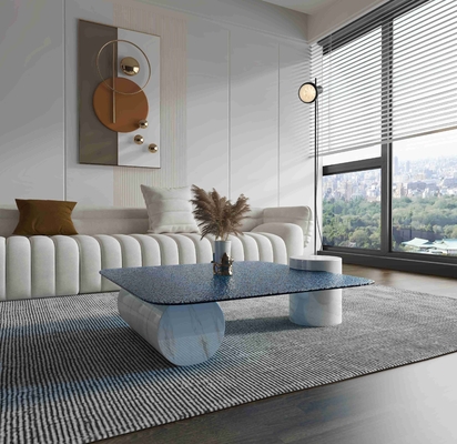 Concepteur à extrémité élevé Style de salon créatif rond de marbre de luxe léger de table basse