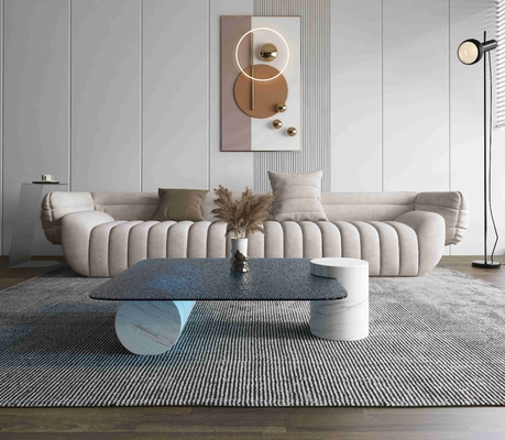 Concepteur à extrémité élevé Style de salon créatif rond de marbre de luxe léger de table basse