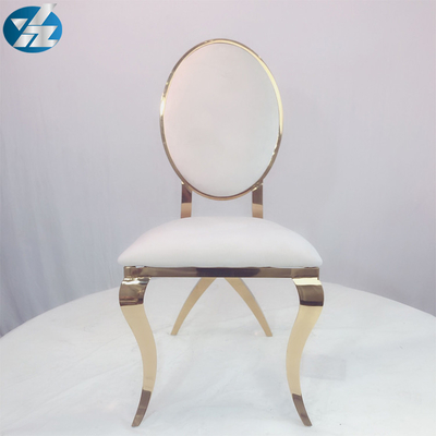 Chaise l'épousant blanche élégante de banquet de velours de chaise de jambes arrières croisées de Chrome