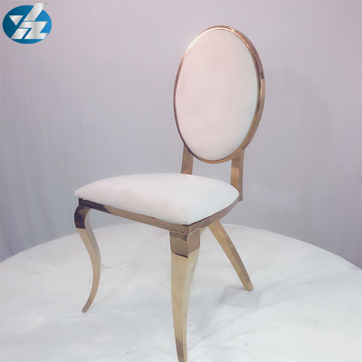 Chaise l'épousant blanche élégante de banquet de velours de chaise de jambes arrières croisées de Chrome