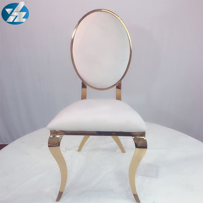 Chaise l'épousant blanche élégante de banquet de velours de chaise de jambes arrières croisées de Chrome