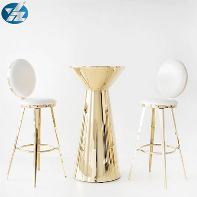 La haute chaise arrière ronde de Tableau de bar de barre de selles a placé l'acier inoxydable