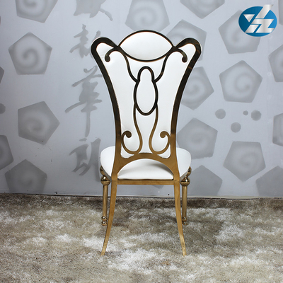 55X60X110 solides solubles a tapissé diner les chaises d'événement de mariage d'hôtel plaquées par or de chaise