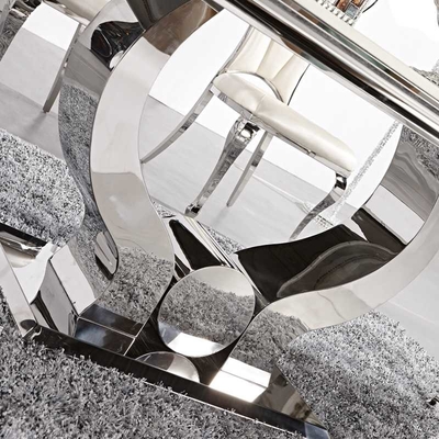 OEM bas de métaux lourds L200xW100xH75cm de la table de salle à manger 115KGS de cadre d'acier inoxydable