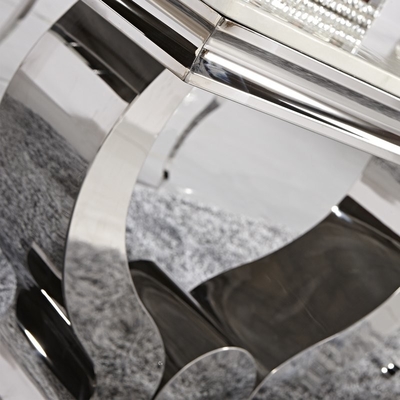 OEM bas de métaux lourds L200xW100xH75cm de la table de salle à manger 115KGS de cadre d'acier inoxydable