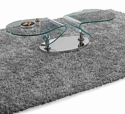 OEM latéral de rotation de verre de Tableau de café de base d'acier inoxydable de Tableau