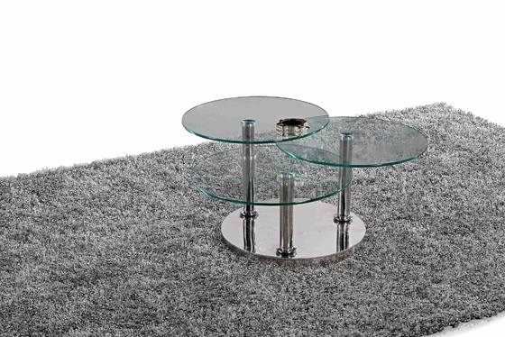 Lumière élégante de Tableau de thé de table basse en verre centrale du classique 3 de luxe