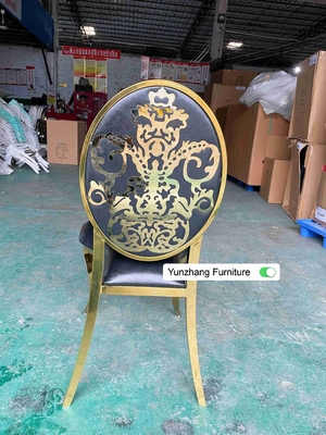 Chaises empilables traditionnelles d'événement d'acier inoxydable autour de W50xD65xH92cm de retour de location