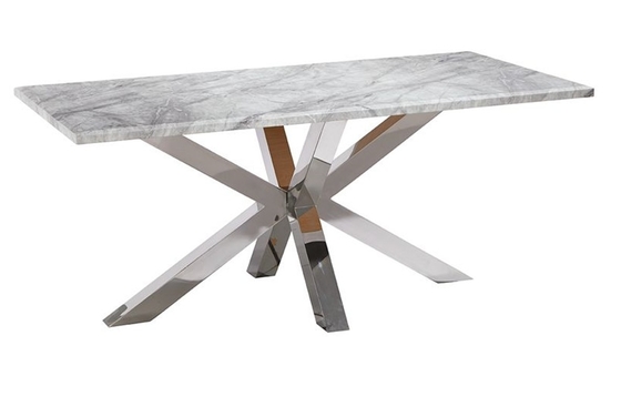 4 tables de salle à manger modernes de luxe de base croisée de personne pour le salon