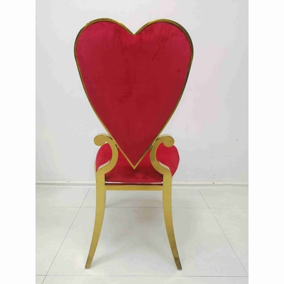 Meubles en cuir de salle à manger de coussin de velours de coeur de tisonnier de mariage de chaise rouge de banquet