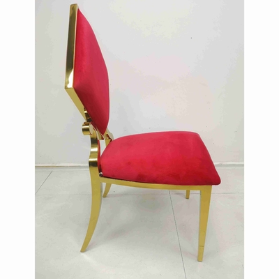 Cadre prismatique d'acier inoxydable de couleur rouge de chaise de banquet de mariage de tisonnier