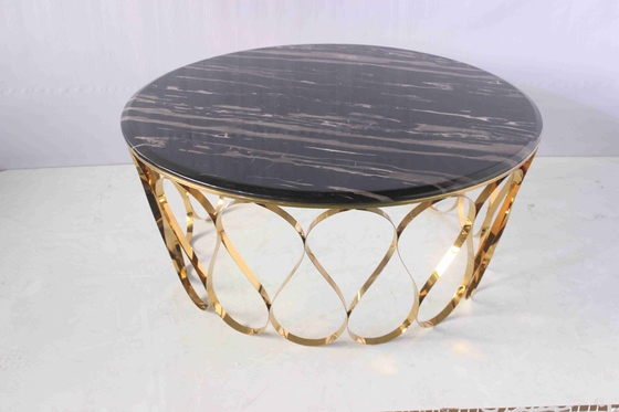 Le Tableau latéral de luxe a mis le Tableau de centre de table basse avec le salon supérieur de marbre