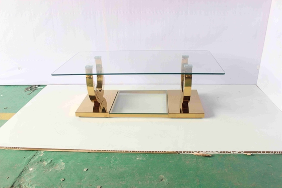 Ti Gold Base en forme de U Ensemble de table basse 2 pièces Meubles de maison de salon