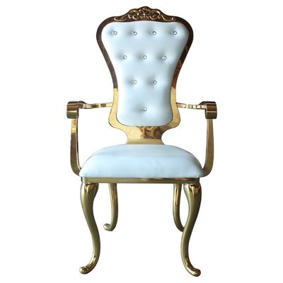 Bon prix L'or nuptiale solides solubles de chaise de douche de fauteuil de luxe encadrent pour la réception d'événement d'hôtel en ligne