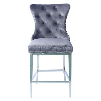 Bon prix Siège confortable de couverture de velours de chaise de barre de restaurant de courbe avec des dos de boucle en ligne