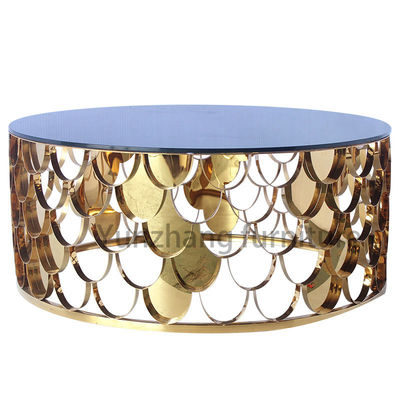 Bon prix Table basse avancée d'échelle, Tableau de centre de café avec le verre gâché de miroir en ligne