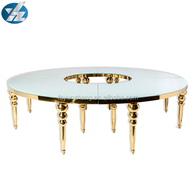 Table de mariage ronde dinante non pliable d'or garantie de 1 an